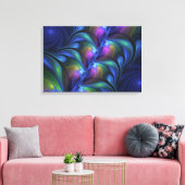 Kleurrijk Abstract blauw roze groen fractal Canvas Afdruk (Insitu (Woonkamer))