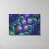 Kleurrijk Abstract blauw roze groen fractal Canvas Afdruk (Voorkant)