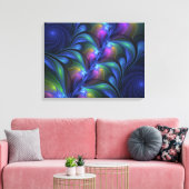 Kleurrijk Abstract blauw roze groen fractal Canvas Afdruk (Insitu (Woonkamer))