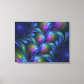 Kleurrijk Abstract blauw roze groen fractal Canvas Afdruk (Voorkant)