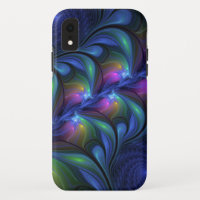 Kleurrijk Abstract blauw roze groen fractal