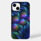 Kleurrijk Abstract blauw roze groen fractal Case-Mate iPhone Case (Achterkant)