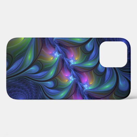 Kleurrijk Abstract blauw roze groen fractal Case-Mate iPhone Case (Achterkant (horizontaal))