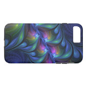 Kleurrijk Abstract blauw roze groen fractal Case-Mate iPhone Case (Achterkant (Horizontaal))