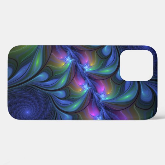 Kleurrijk Abstract blauw roze groen fractal Case-Mate iPhone Case (Achterkant (horizontaal))