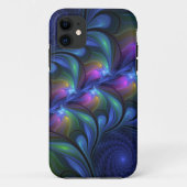 Kleurrijk Abstract blauw roze groen fractal Case-Mate iPhone Case (Achterkant)