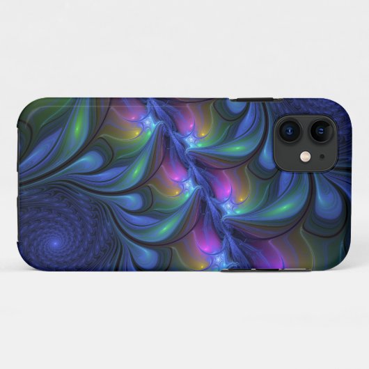 Kleurrijk Abstract blauw roze groen fractal Case-Mate iPhone Case (Achterkant (horizontaal))