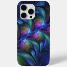 Kleurrijk Abstract blauw roze groen fractal