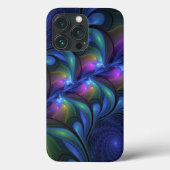 Kleurrijk Abstract blauw roze groen fractal Case-Mate iPhone Case (Achterkant)