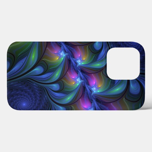 Kleurrijk Abstract blauw roze groen fractal Case-Mate iPhone Case (Achterkant (horizontaal))