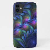 Kleurrijk Abstract blauw roze groen fractal Case-Mate iPhone Case (Achterkant)