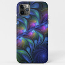 Kleurrijk Abstract blauw roze groen fractal