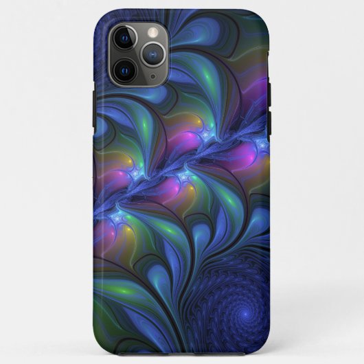 Kleurrijk Abstract blauw roze groen fractal Case-Mate iPhone Case (Achterkant)