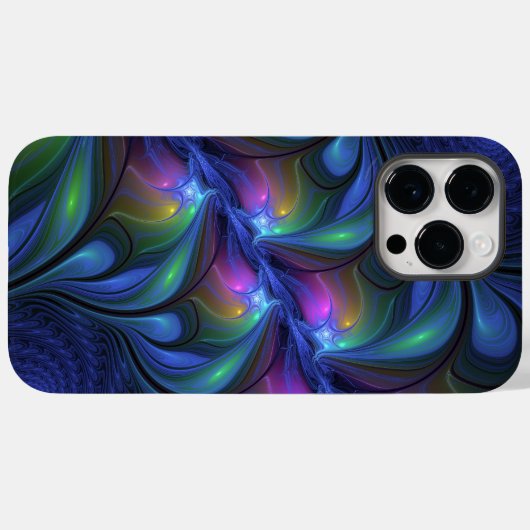 Kleurrijk Abstract blauw roze groen fractal Case-Mate iPhone Case (Achterkant (horizontaal))