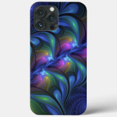 Kleurrijk Abstract blauw roze groen fractal Case-Mate iPhone Case (Achterkant)