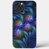 Kleurrijk Abstract blauw roze groen fractal