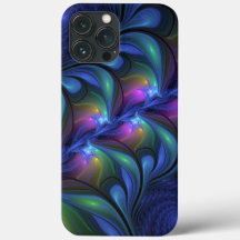 Kleurrijk Abstract blauw roze groen fractal