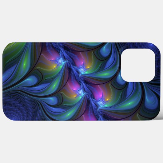 Kleurrijk Abstract blauw roze groen fractal Case-Mate iPhone Case (Achterkant (horizontaal))
