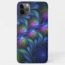Kleurrijk Abstract blauw roze groen fractal Case-Mate iPhone Case