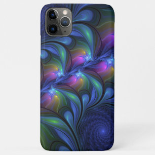 Kleurrijk Abstract blauw roze groen fractal Case-Mate iPhone Case