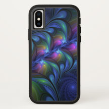 Kleurrijk Abstract blauw roze groen fractal