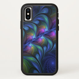 Kleurrijk Abstract blauw roze groen fractal iPhone 13 Hoesje