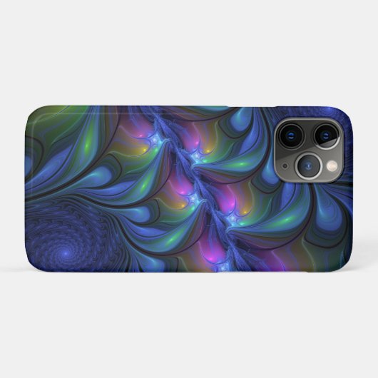 Kleurrijk Abstract blauw roze groen fractal Case-Mate iPhone Case (Achterkant (horizontaal))