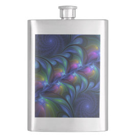 Kleurrijk Abstract blauw roze groen fractal Flacon