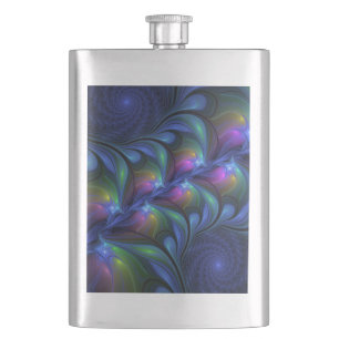 Kleurrijk Abstract blauw roze groen fractal Flacon