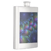Kleurrijk Abstract blauw roze groen fractal Flacon (Rechts)