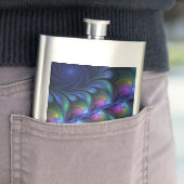 Kleurrijk Abstract blauw roze groen fractal Flacon (Voorbeeld)