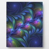 Kleurrijk Abstract blauw roze groen fractal Fotoplaat (Voorkant)
