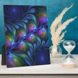 Kleurrijk Abstract blauw roze groen fractal Fotoplaat