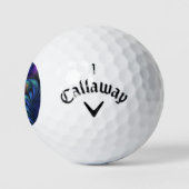 Kleurrijk Abstract blauw roze groen fractal Golfballen (Logo)
