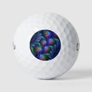 Kleurrijk Abstract blauw roze groen fractal Golfballen