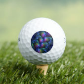 Kleurrijk Abstract blauw roze groen fractal Golfballen (Insitu Shirt)