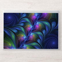 Kleurrijk Abstract blauw roze groen fractal