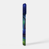 Kleurrijk Abstract blauw roze groen fractal iPhone 15 Case (Rechterkant)