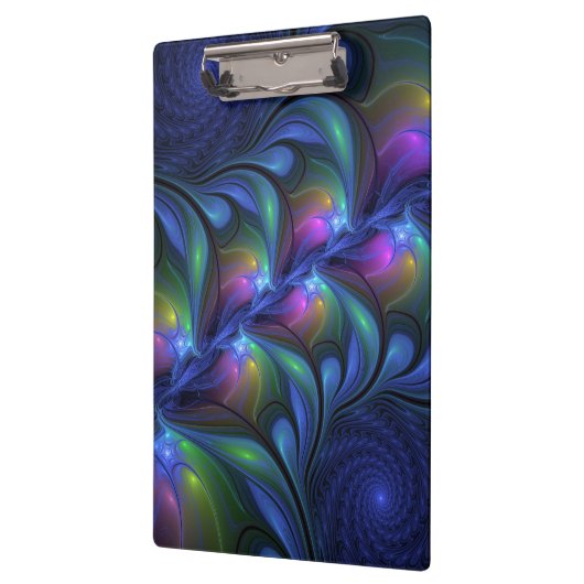 Kleurrijk Abstract blauw roze groen fractal Klembord (Links)