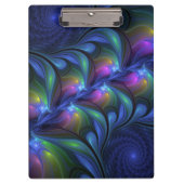 Kleurrijk Abstract blauw roze groen fractal Klembord (Voorkant)