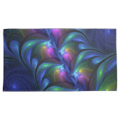 Kleurrijk Abstract blauw roze groen fractal Kussensloop (Voorkant-Rechts)
