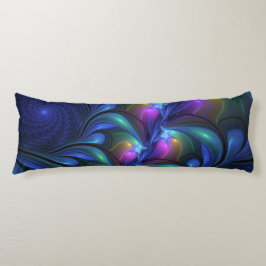 Kleurrijk Abstract blauw roze groen fractal Lichaamskussen