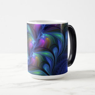 Kleurrijk Abstract blauw roze groen fractal Magische Mok