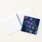 Kleurrijk Abstract blauw roze groen fractal Notitieboek (Binnen)