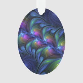 Kleurrijk Abstract blauw roze groen fractal Ornament