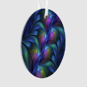 Kleurrijk Abstract blauw roze groen fractal Ornament (voorkant)