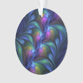 Kleurrijk Abstract blauw roze groen fractal Ornament (voorkant)