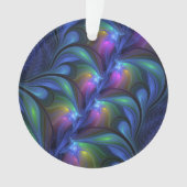 Kleurrijk Abstract blauw roze groen fractal Ornament (voorkant)