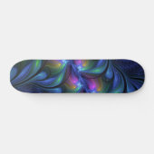 Kleurrijk Abstract blauw roze groen fractal Persoonlijk Skateboard (Horizontaal)