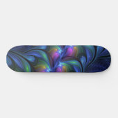 Kleurrijk Abstract blauw roze groen fractal Persoonlijk Skateboard (Horizontaal)